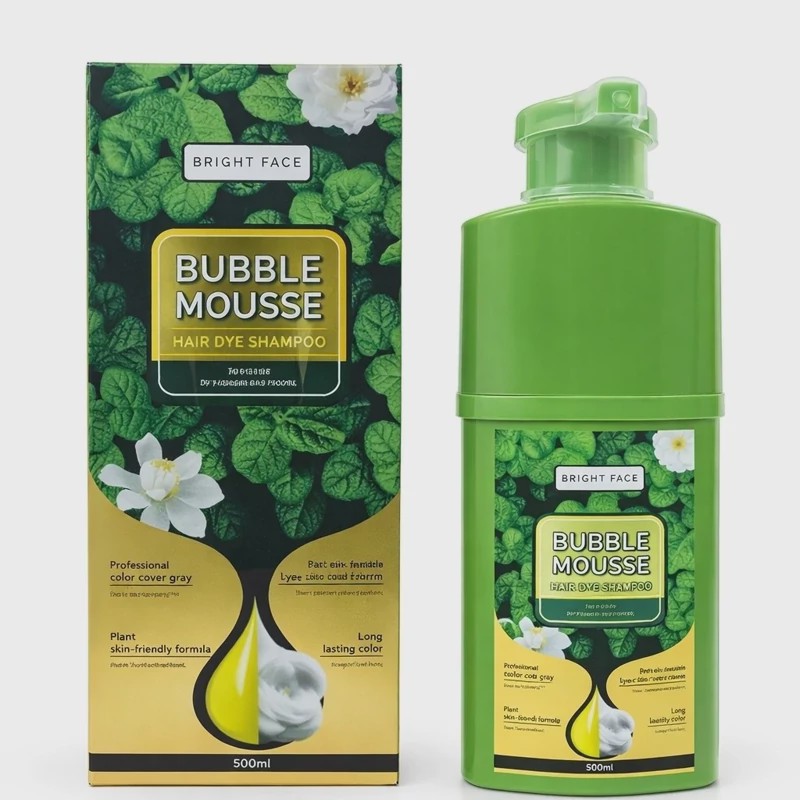 رنگ مو شامپویی بابل موس اورجینال 500ml - رنگ مشکی طبیعی گیاهی بدون رنگ گرفتن پوست تضمینی