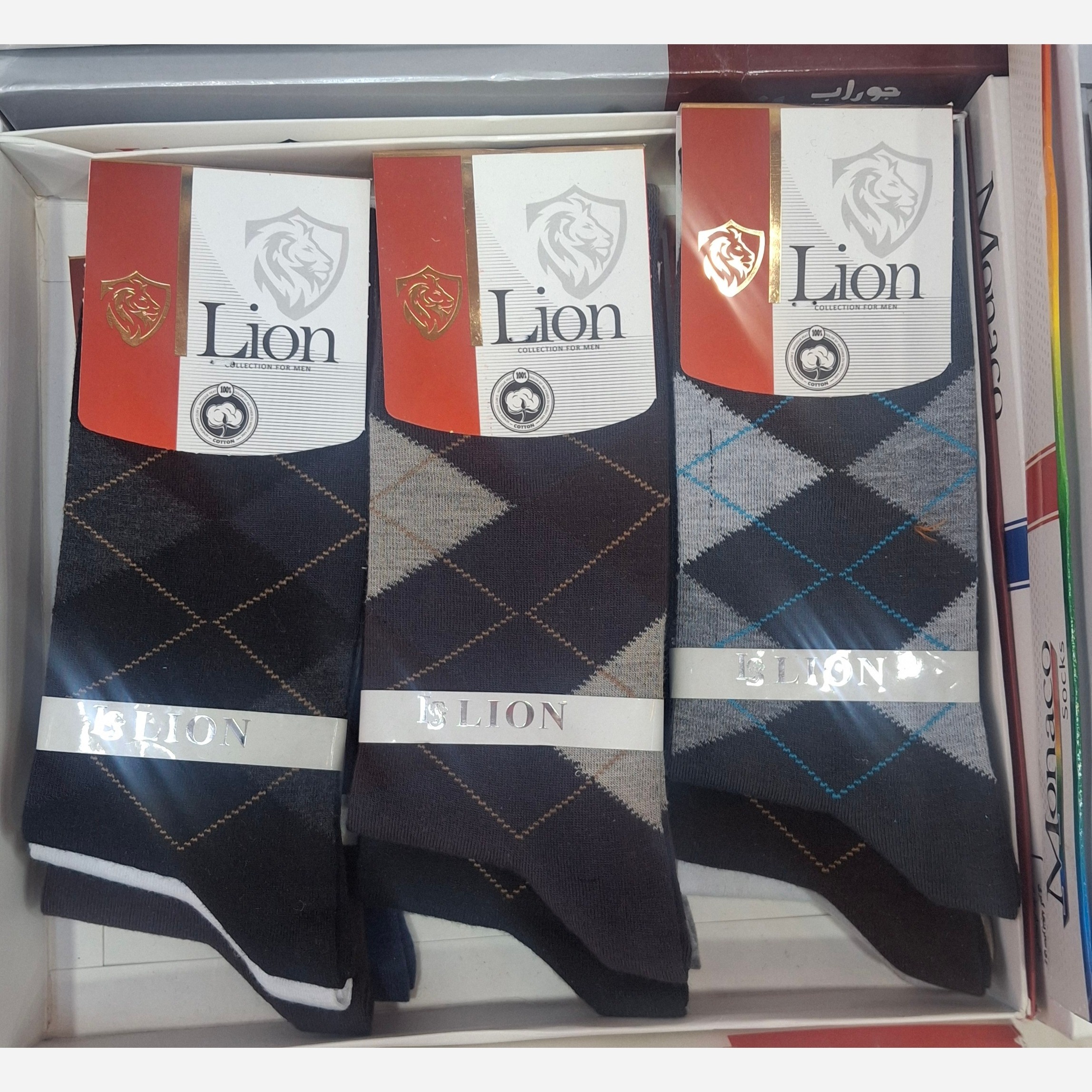 جوراب مردانه لایون (Lion) اورجینال 12 عددی