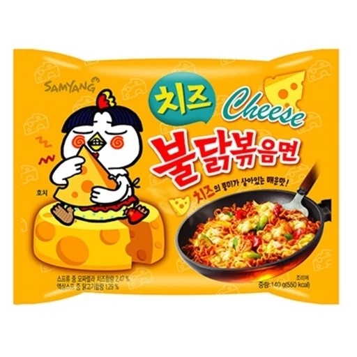 نودل کره ای مرغ تند با پنیر بولداک سامیانگ