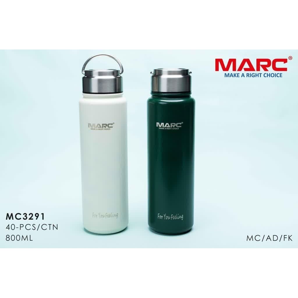 بطری فلاسک استیل 800میل MARC کد 3291 ضمانت اصالت و ظمانت قیمت کالا