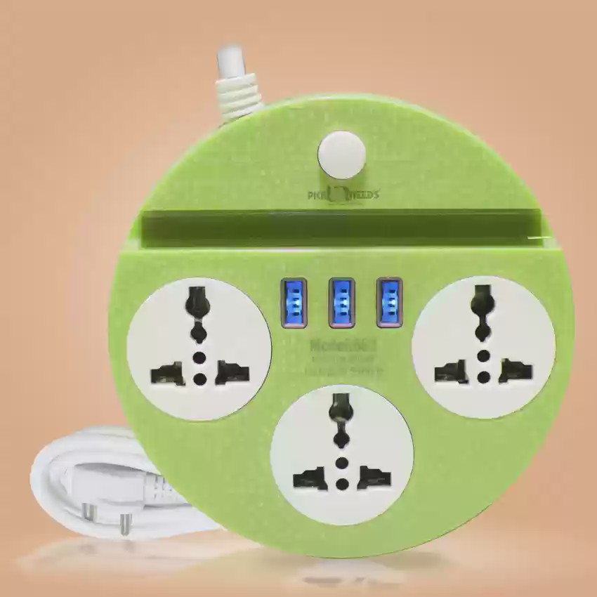 چندراهی برق و شارژر سیار Socket Extension Model 682 ضمانت اصالت و ظمانت قیمت کالا