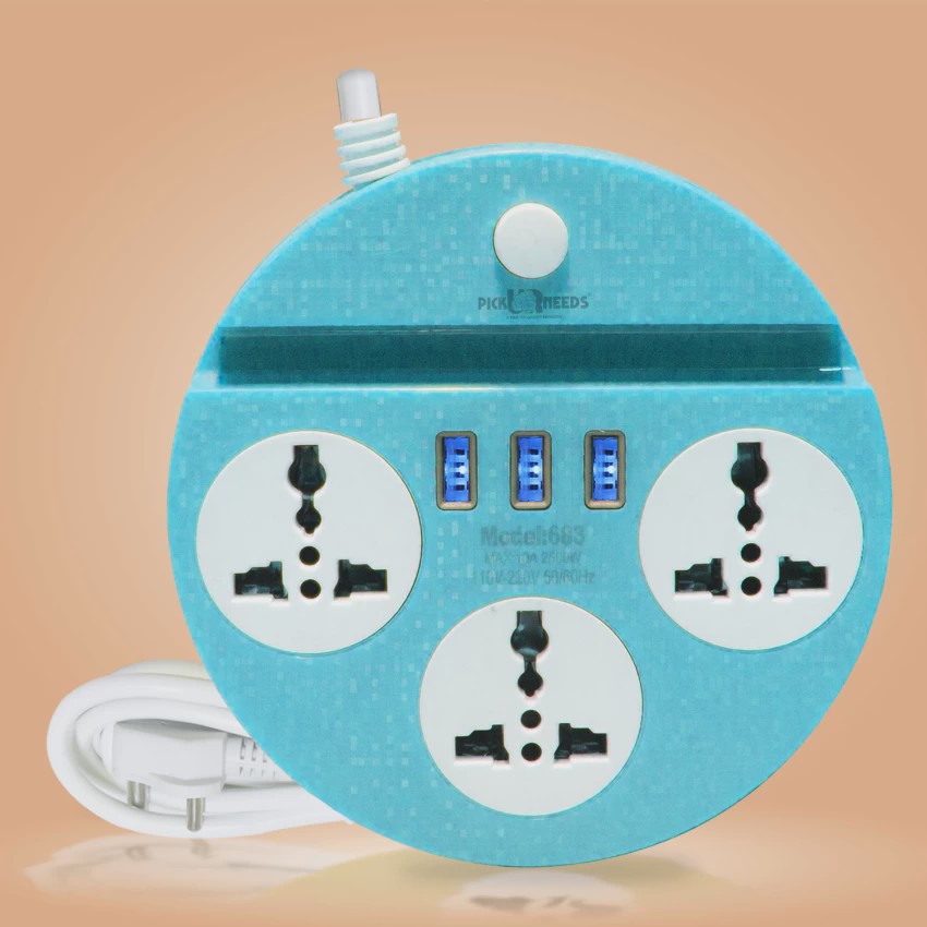 چندراهی برق و شارژر سیار Socket Extension Model 683 ضمانت اصالت و ظمانت قیمت کالا