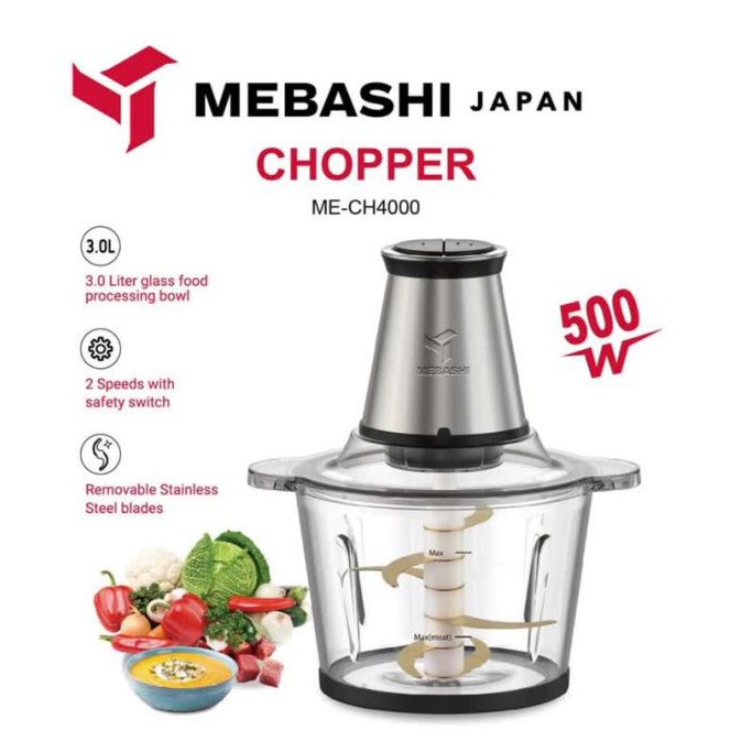 خردکن مباشی 3 لیتر مدل MEBASHI-CH4000 ضمانت اصالت و ظمانت قیمت کالا