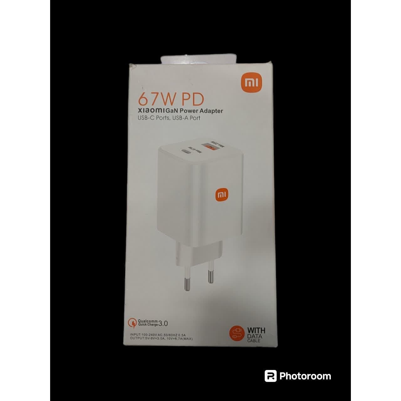 شارژر67 وات شیائومی با کارتن Xiaomi 67 W PD ضمانت اصالت و ظمانت قیمت کالا
