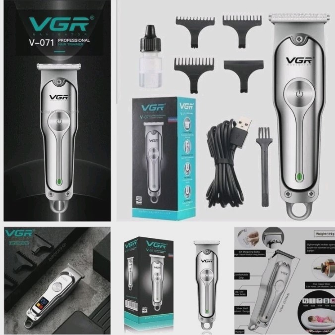 ماشین اصلاح سر و صورت VGR-071 اصلی ریش تراش خط زن و سایه زن وی جی ارvgr071 اصل