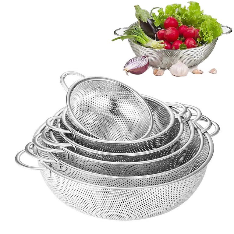 ست آبکش استیل 6 پارچه - 6 سایز کاربردی برای هر آشپزخانه