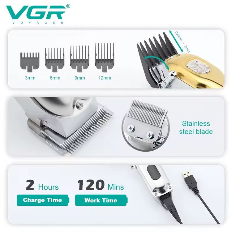 ماشین اصلاح و حجم زن VGR V-652 انتخاب حرفه ای برای فید و سایه زنی
