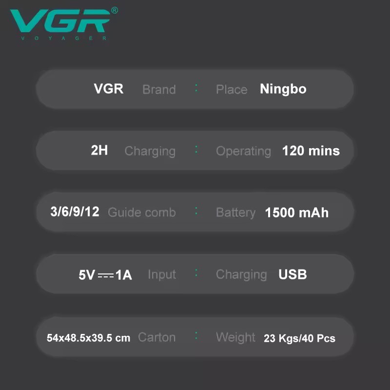 ماشین اصلاح و حجم زن VGR V-652 انتخاب حرفه ای برای فید و سایه زنی