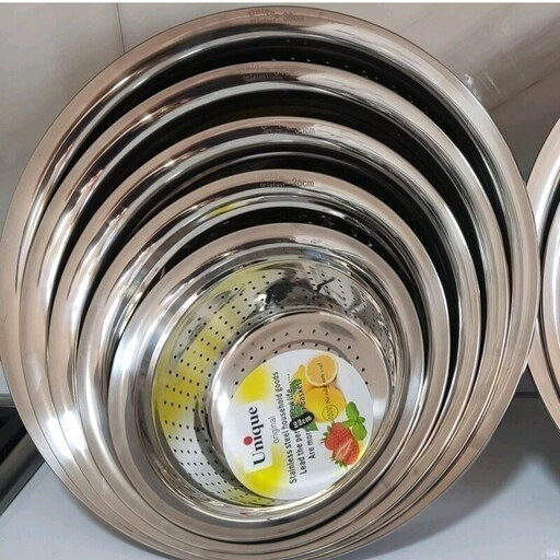 آبکش استیل یونیک 5پارچه برند یونیک حک شده ضد زنگ و سیاه شدن