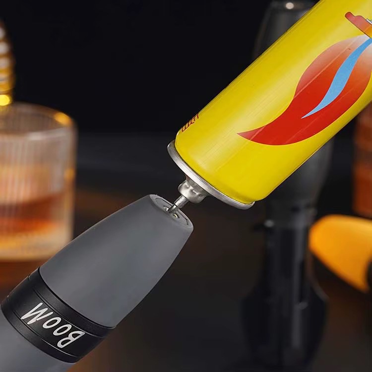 فندک تورچدار موشکی مدل W008 شعله آبی قدرتمند و چرخش 360 درجه