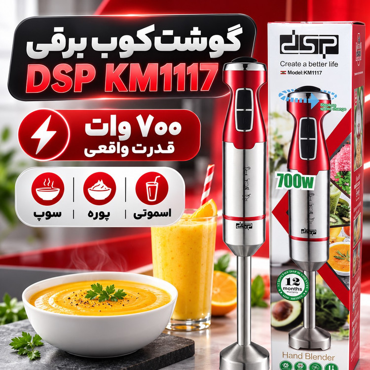 گوشتکوب برقی DSP KM1117 موتور 700 وات قدرت واقعی برای آشپزخانه