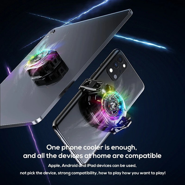 فن خنک کننده گیمینگ موبایل MEMO CX10 RGB Pro مگنتی با نمایشگر دیجیتال
