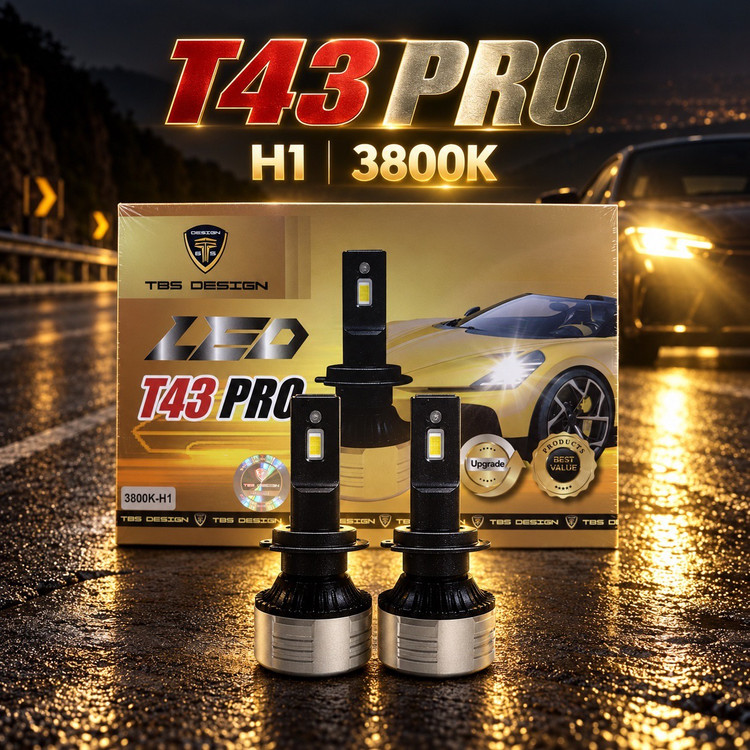 هدلایت T43 PRO پایه H1 نور آفتابی 3800 کلوین، 120 وات