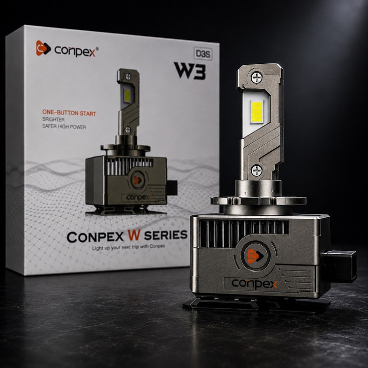 هدلایت کانپکس CONPEX W3 D3S نور سفید 6000K، توان 110W و 11000LM