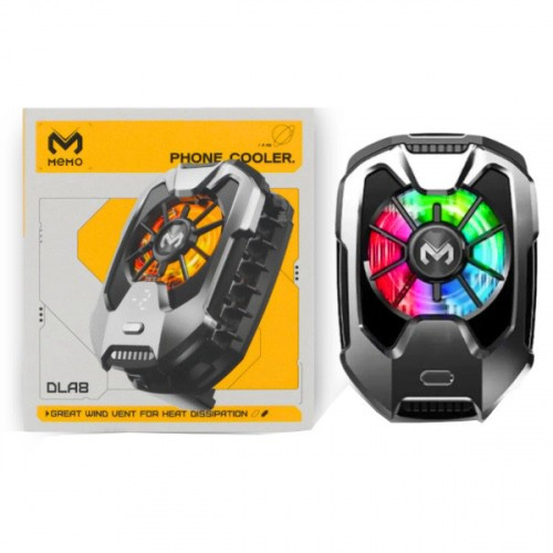 خنک کننده حرفه ای موبایل MEMO DLA8 ، فن 5500 دور نمایشگر دما نور RGB