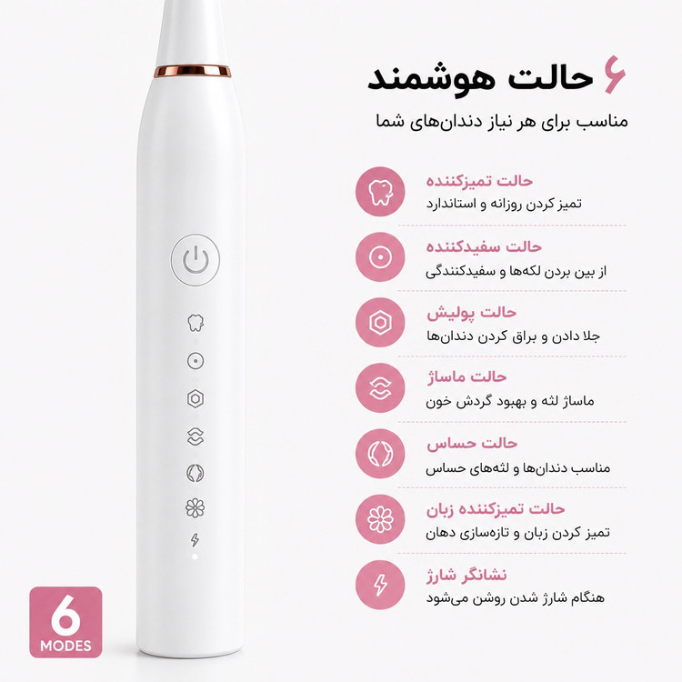 مسواک برقی سونیک X-3 تمیزی عمیق، لبخندی ماندگار