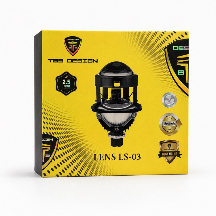 لنز خودرو توبیز مدل LS-03 سایز 2.5 اینچ خط کات دقیق و پرتاب نور قوی، با نور پایین و بالا