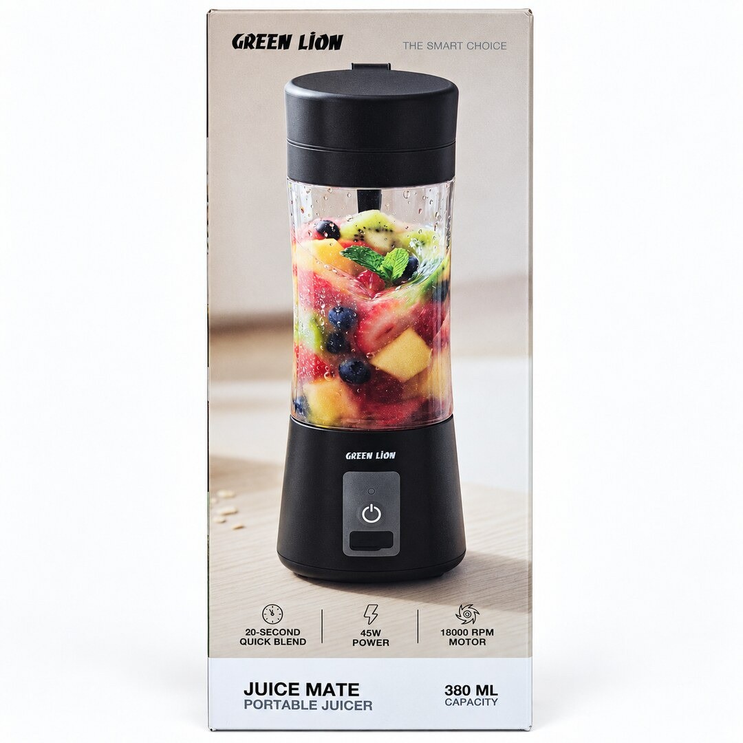 شیکر مخلوط کن شارژی قابل حمل گرین لاین Juice Mate مدل GL-JU19 ظرفیت 380 میلیلیتر