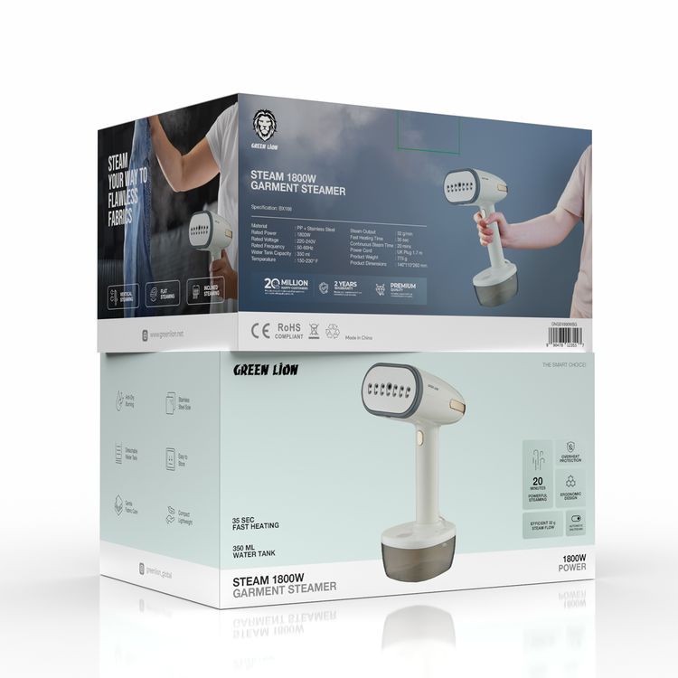 اتو بخارگر گرین لاین مدل Green Lion Steam 1800W Garment Steamer توان 1800 وات و بخاردهی سریع