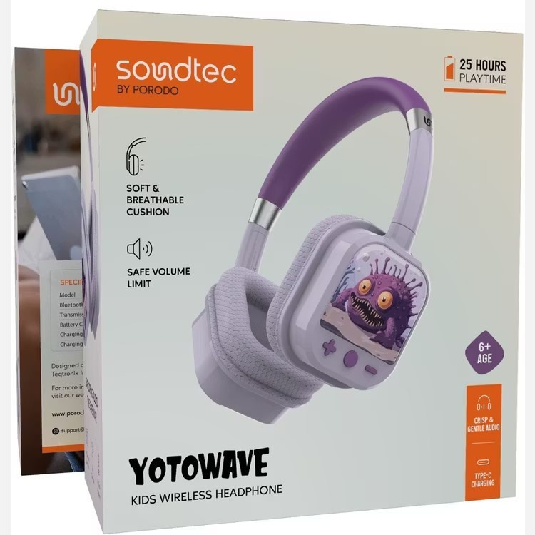 هدفون بیسیم مخصوص کودکان Porodo Soundtec Yotowave Wireless Headphones