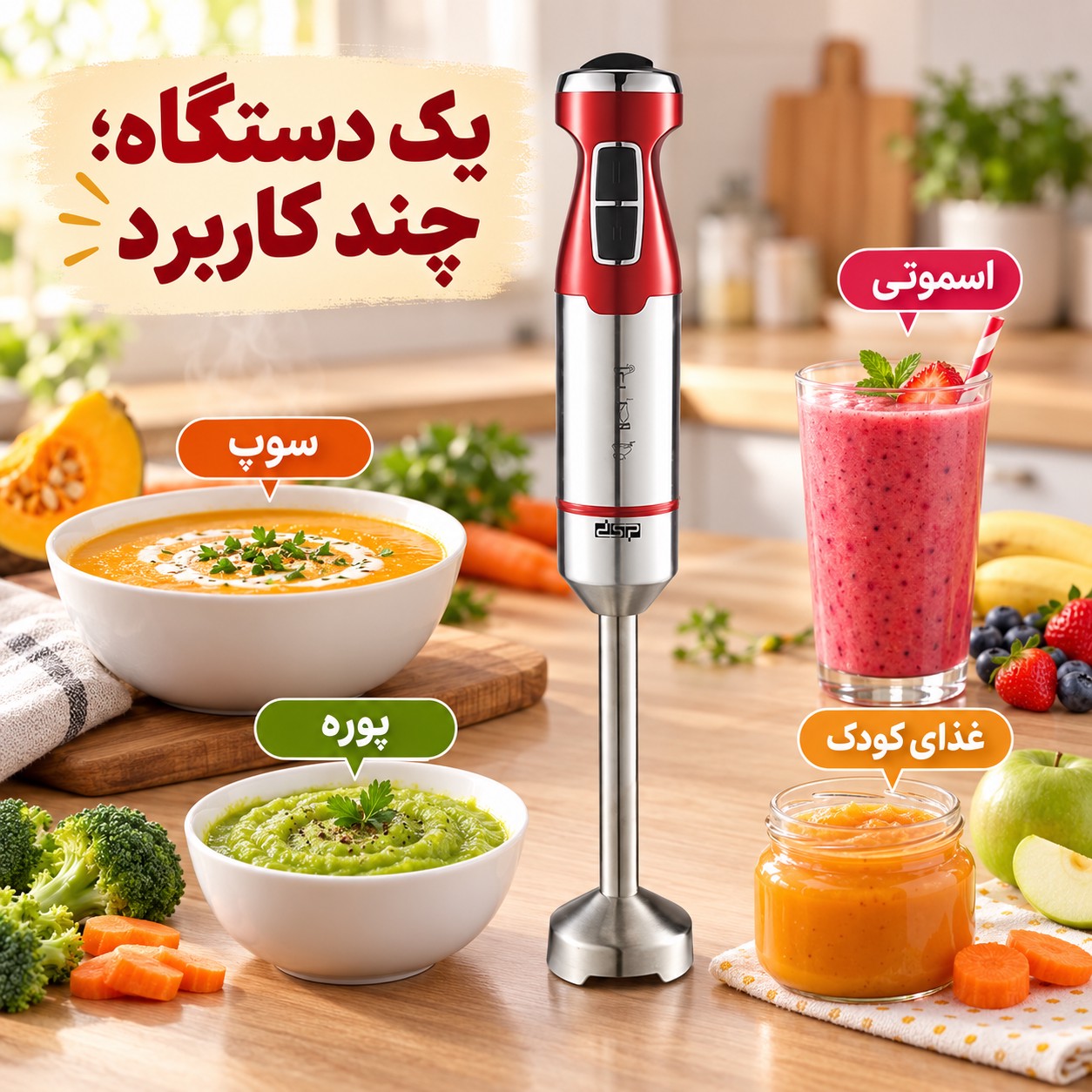 گوشت کوب برقی DSP KM1117 موتور 700 وات قدرت واقعی برای آشپزخانه