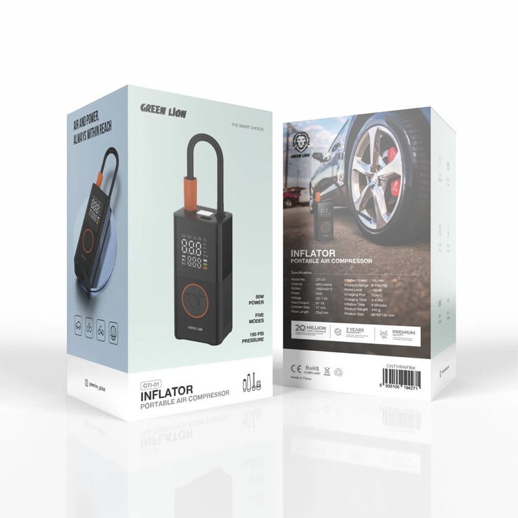کمپرسور باد قابل حمل GTI-01 گرین Green lion GTI-01 Inflator
