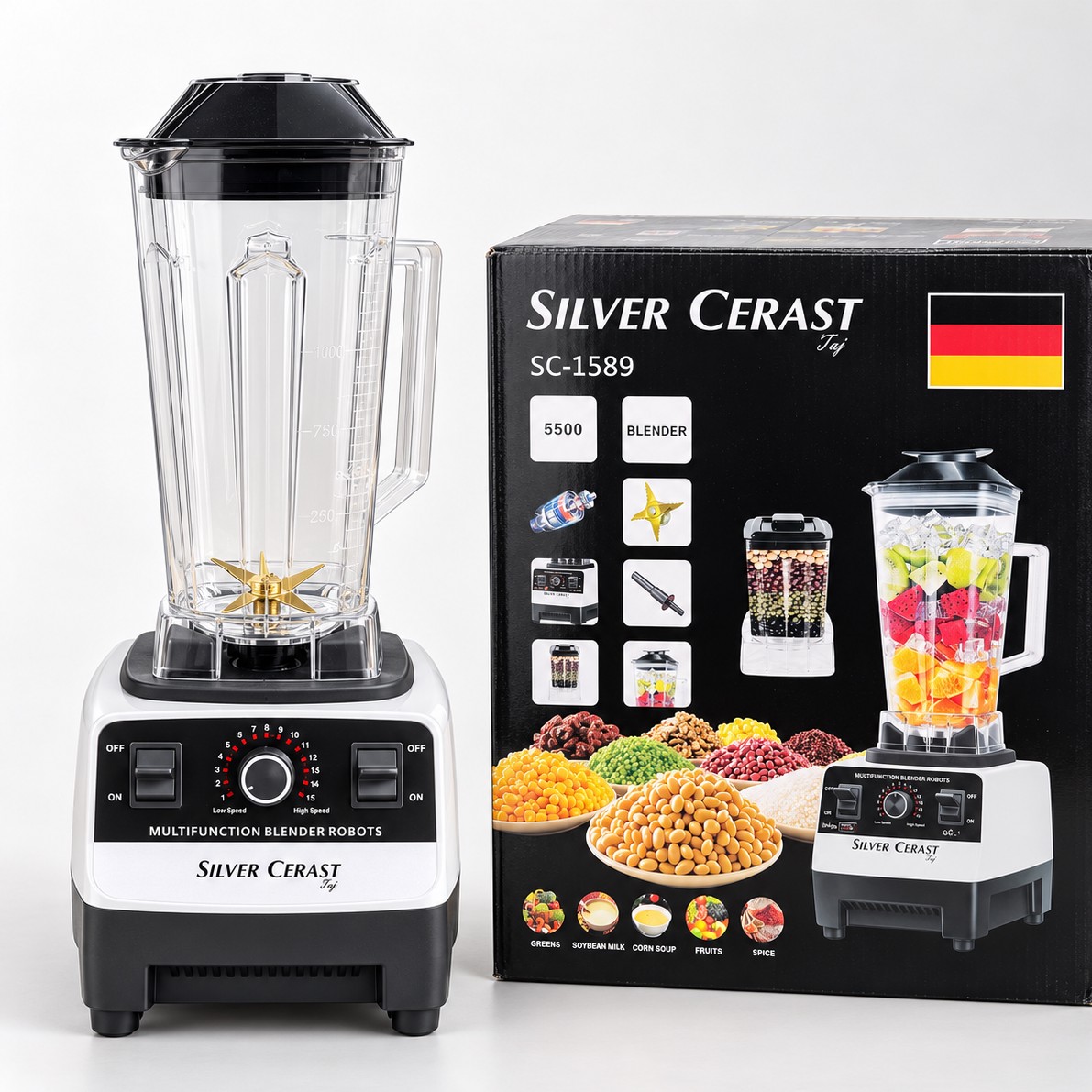 مخلوط کن 5500 وات سیلور کرست مدل SC-1589 قدرت واقعی برای آشپزخانه