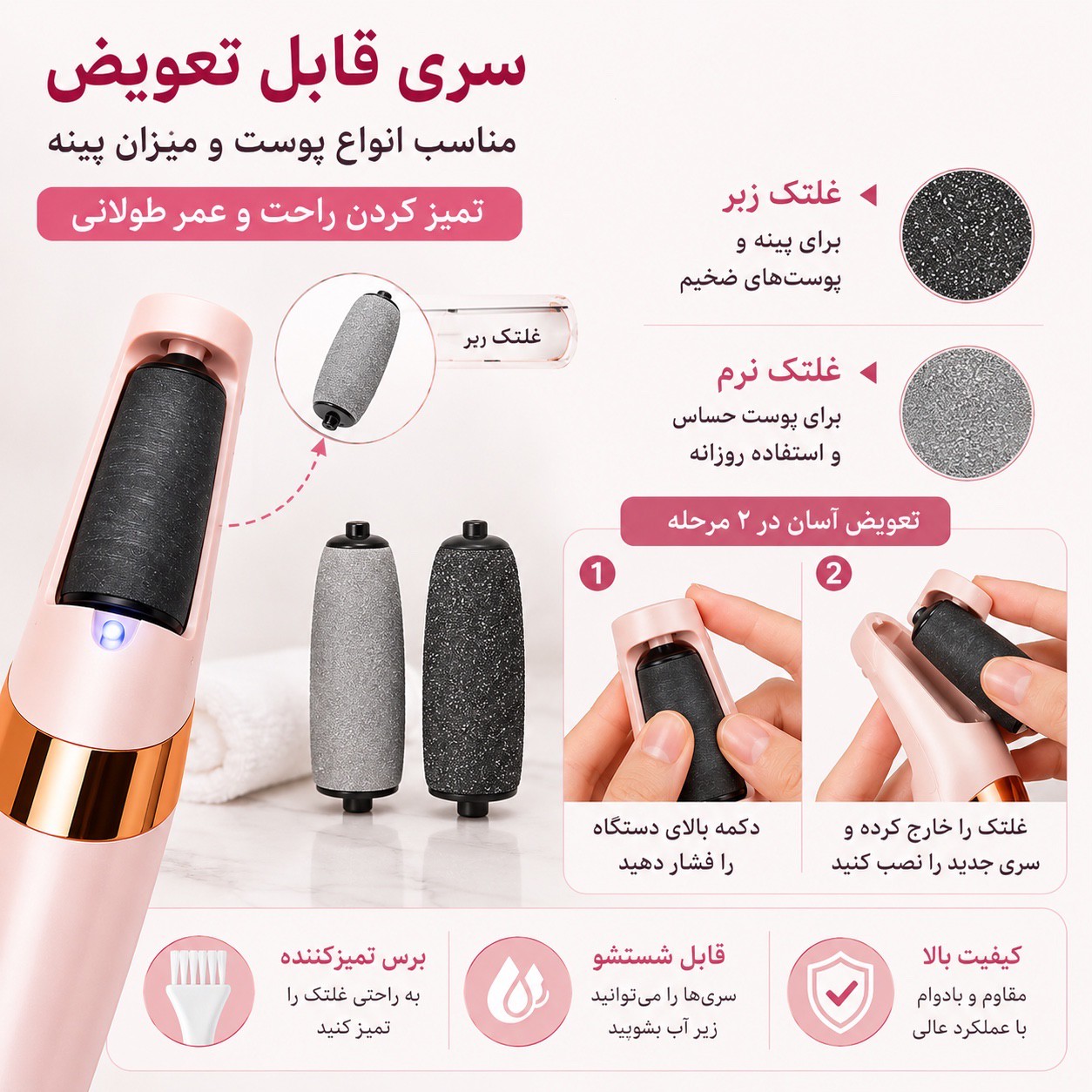 سنگ پای شارژی، مراقبت حرفه ای از پا در خانه