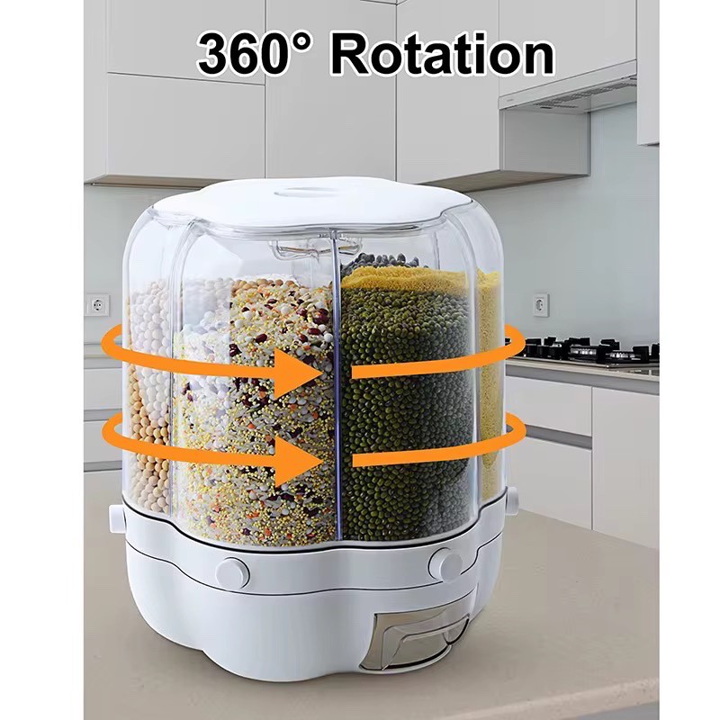 جا حبوباتی چرخشی سایز بزرگ GRAIN با 6 خانه مجزا