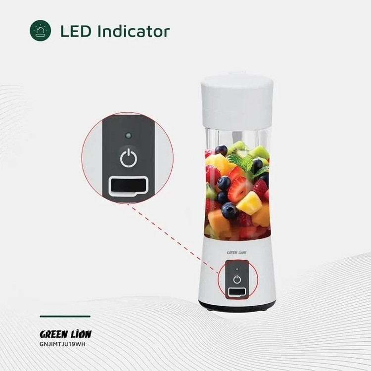 شیکر مخلوطکن شارژی گرین لاین Juice Mate موتور 45 وات، 18000 دور، ظرفیت 380 میلیلیتر، شارژ Type-C