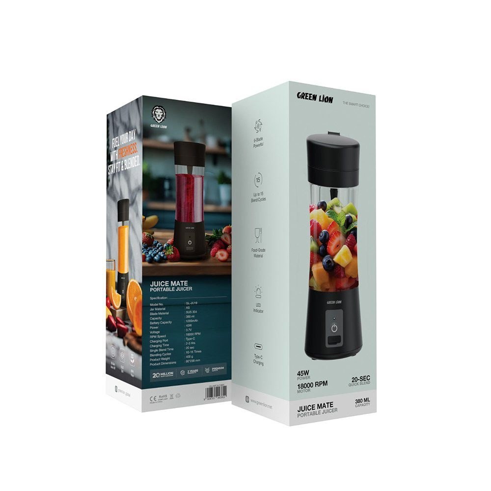 آبمیوه گیر جوس میت 380 میلیلیتری گرین Green Lion Juice Mate Juicer صورتی