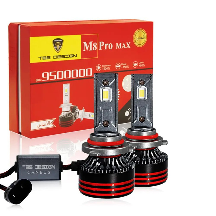 هدلایت توبیز TBS Design M8 Pro Max پایه 9005 9006 نور سفید یخی 6000K