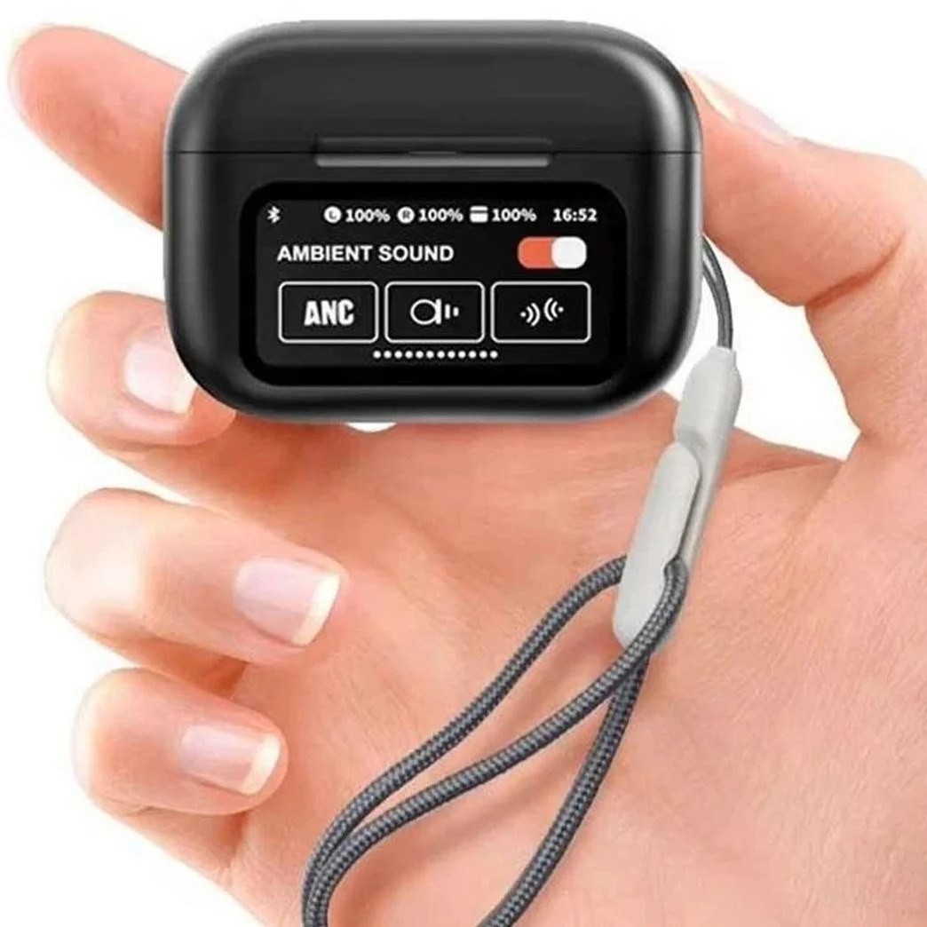 ایرپاد BLACK A9 PRO مانیتور دار ANC-ENC نویز کنسلینگ فعال ورژن 2026