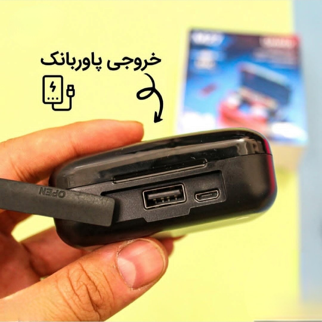 ایرپادM27 پاوربانک دار کیفیت درجه یک بلوتوث نسخه 5 3 صحفه نمایش دار 2026 ارسال فوری