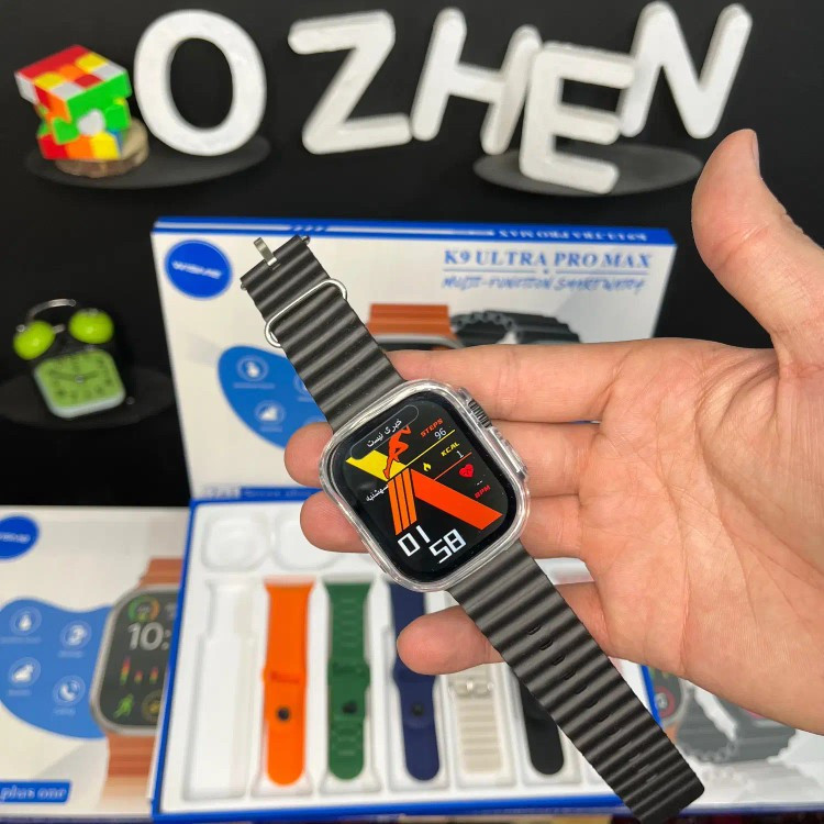 ساعت هوشمند K9 ULTRA MAX هفت بند همراه با گارد ورژن 2026 بدون لگ هفت روز مهلت تست واقعی