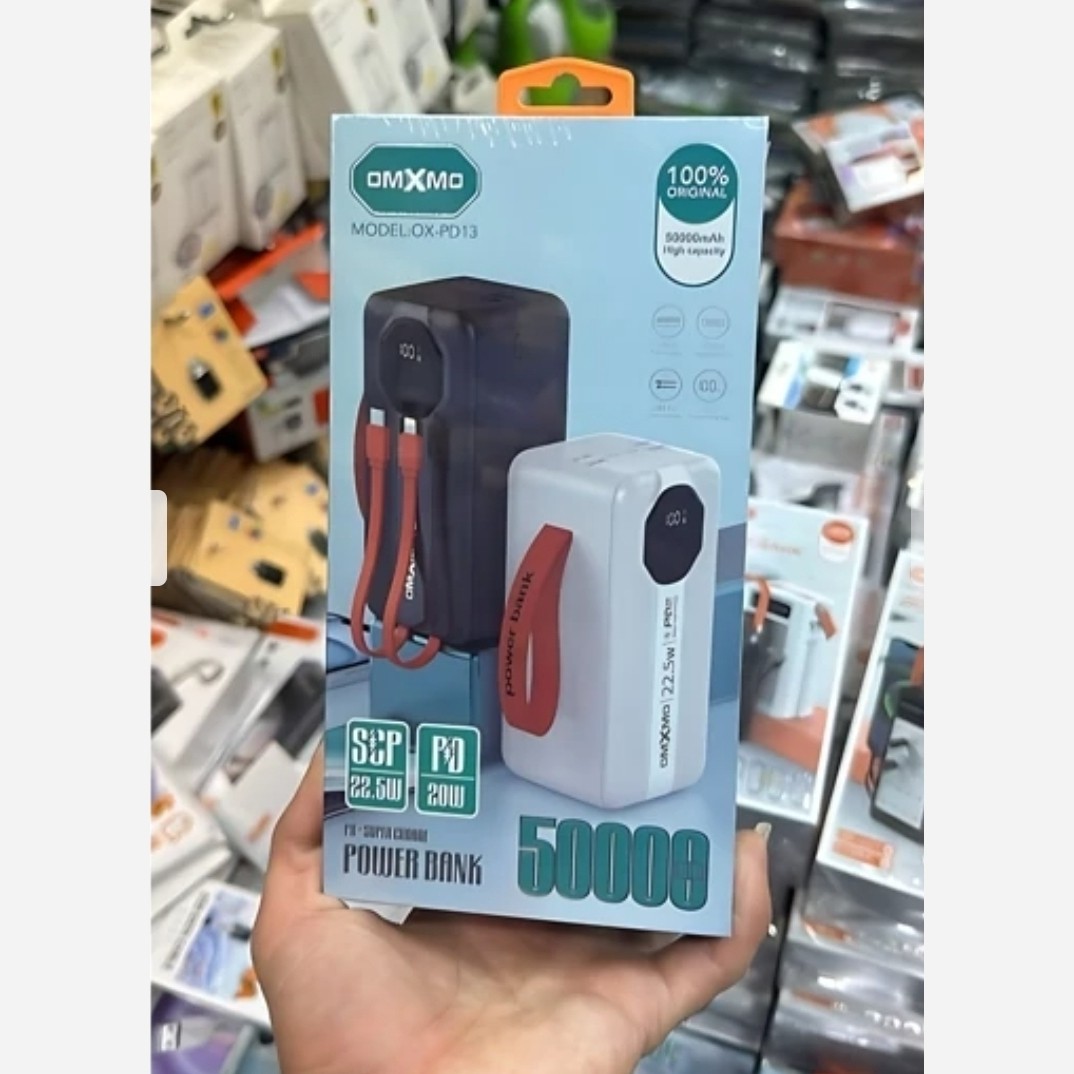 پاوربانک غول 50000mAh هزار اصلی 22 5 فست 6 خروجی 4.5 امپر کمپینگ شرگتی