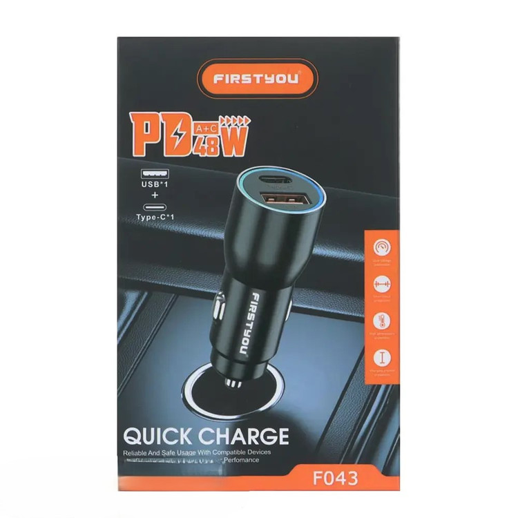 شارژر فندکی 30 وات فرست یو مدل FirstYou F043