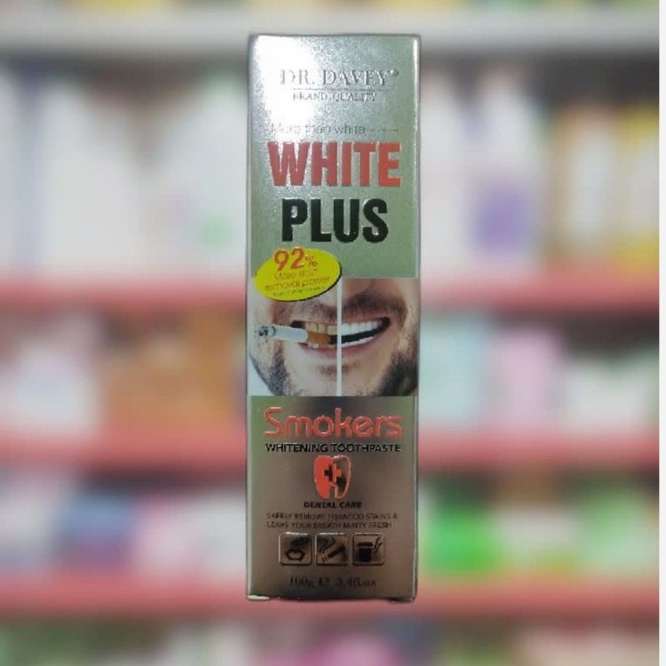 خمیر دندان white plus تخصصی رفع جرم سیگار برند دکتر دیوی خارجی اصل