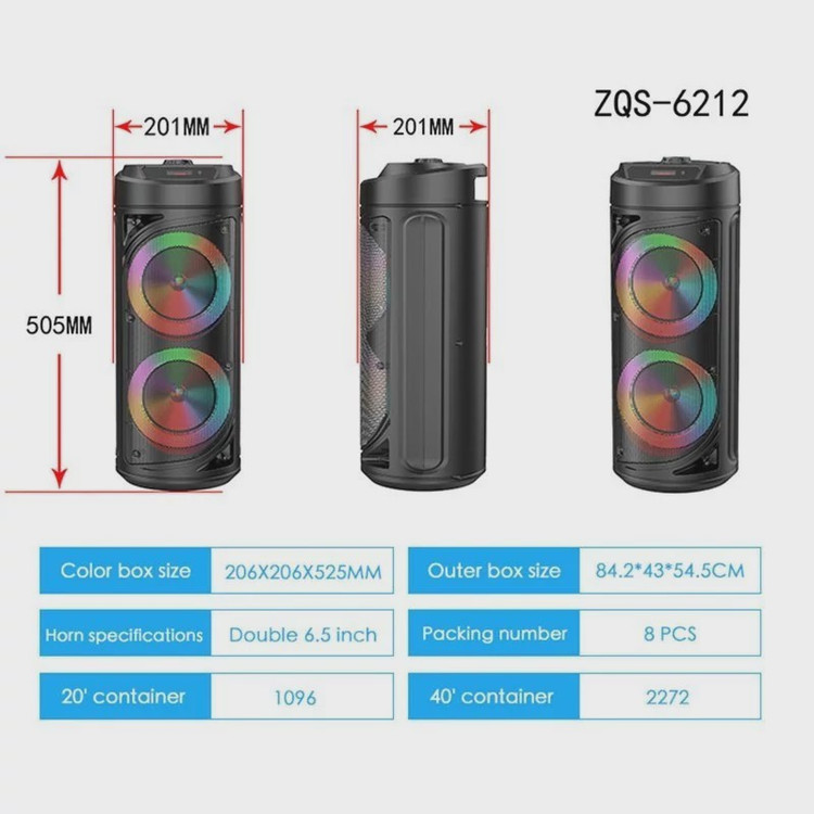 اسپیکر بلوتوثی قابل حمل ZQS6212